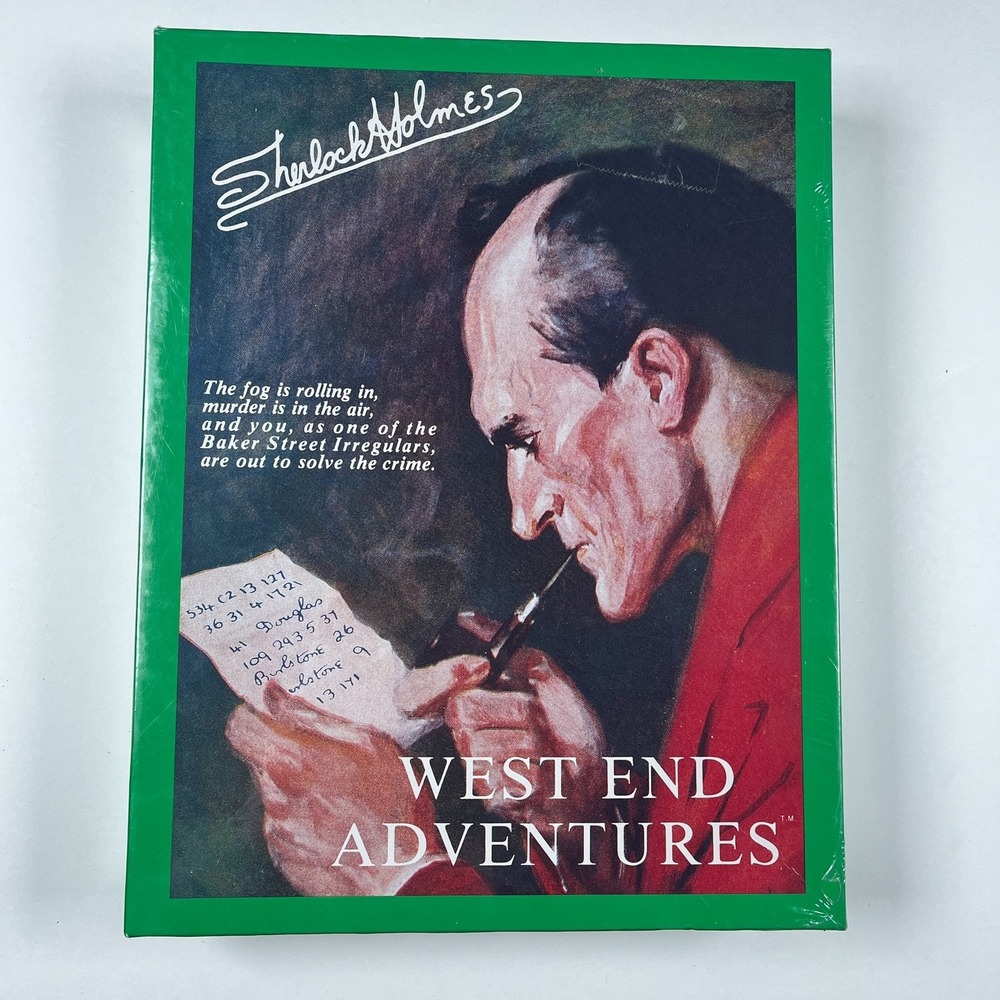 New Sealed Sherlock Holmes West End Adventures Boxed Mystery Game Vintage